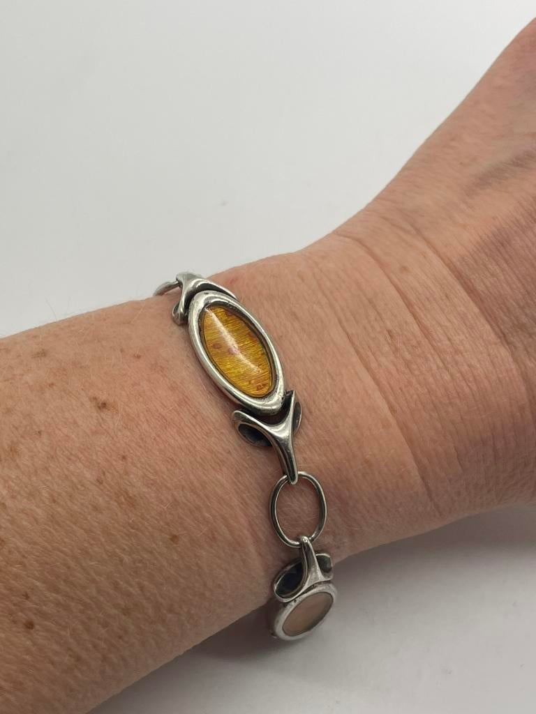 B747 Prachtige zilveren armband Orlando Orlandini zeldzaam, Sieraden, Tassen en Uiterlijk, Armbanden, Zilver, Zilver, Ophalen of Verzenden