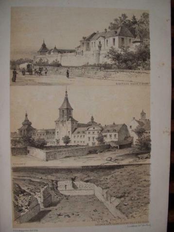 005 / Neercanne het Kasteel  Kerkrade kasteel Rolduc Litho beschikbaar voor biedingen