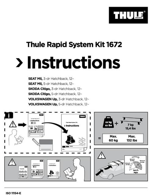 Voeten-/kitset Thule dakdragers Seat, Skoda, VW Up, Auto diversen, Dakdragers, Gebruikt, Ophalen of Verzenden