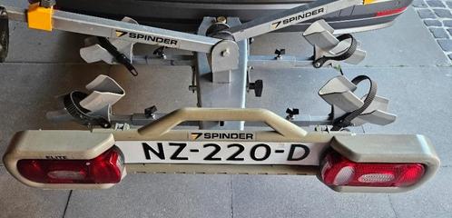 Fietsendrager Spinder Elite 70 kg draagvermogen! Voor E-Bike, Auto diversen, Fietsendragers, Gebruikt, Trekhaakdrager, 2 fietsen