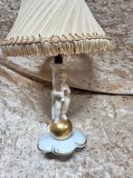 Brocant schemerlamp met porseleinen Engeltje, Ophalen of Verzenden