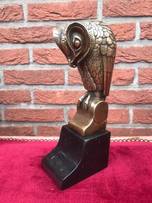 bronzen beeld van een uil, Antiek en Kunst, Antiek | Koper en Brons, Brons, Ophalen of Verzenden