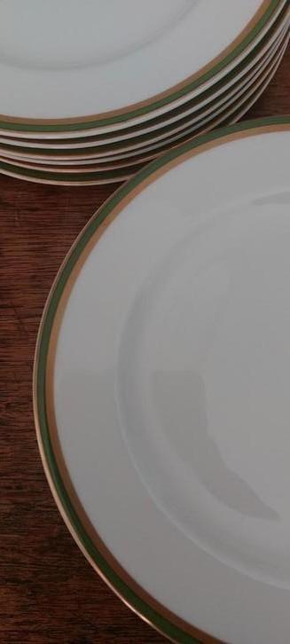 12 gebaksbordjes Focke & Meltzer Porselein, Huis en Inrichting, Keuken | Servies, Zo goed als nieuw, Bord(en), Overige stijlen