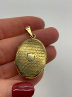 A88 Prachtige zilveren medaillon hanger goudkleurig, Sieraden, Tassen en Uiterlijk, Antieke sieraden, Ophalen of Verzenden, Zilver
