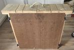 Steigerhout bed, Ophalen, Gebruikt, 90 cm, Eenpersoons