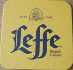 bierviltje van Leffe - geel, Verzenden, Zo goed als nieuw, Viltje(s), Leffe