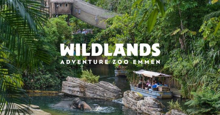 4 tickets / entreekaarten Wildlands Adventure Zoo, Emmen, Tickets en Kaartjes, Recreatie | Dierentuinen, Drie personen of meer