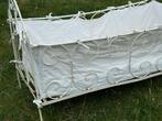 Wit ijzeren ledikant - 150x70 Brocante, Ophalen, Gebruikt, Ledikant