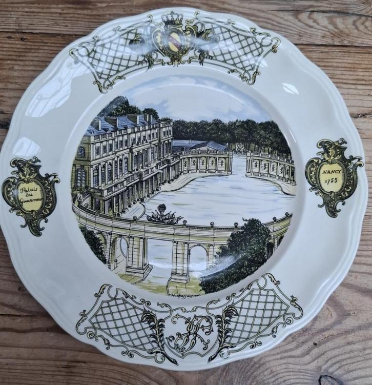 Frans verzamel bord Nancy, Palais de Gouveneur, Luneville, Antiek en Kunst, Curiosa en Brocante, Ophalen of Verzenden