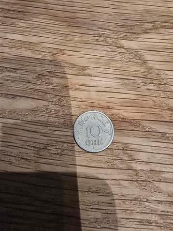 Noorse 10 Øre Munt 1952 beschikbaar voor biedingen