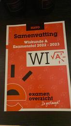 Samenvatting Wiskunde A Havo examenoverzicht 2022/2023, Ophalen of Verzenden, Zo goed als nieuw, Wiskunde A