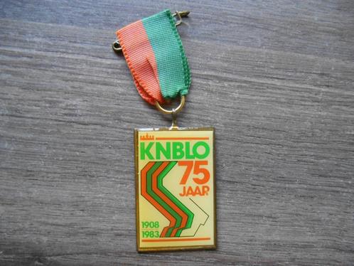 1x Medaille KNBLO 75 jaar 1908 -1983, Postzegels en Munten, Penningen en Medailles, Overige materialen, Nederland, Ophalen of Verzenden