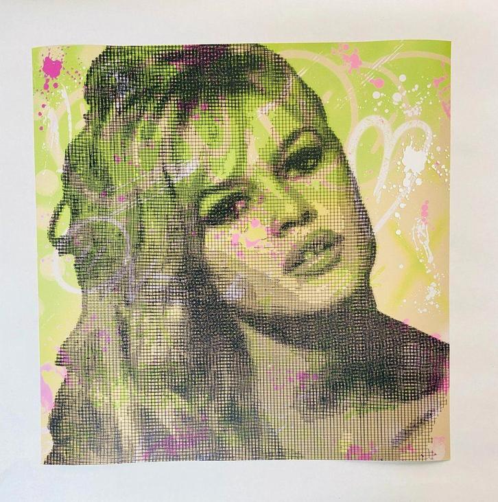 Brigitte Bardot, prachtig exclusief werk (75 x 75 cm), Antiek en Kunst, Kunst | Litho's en Zeefdrukken, Ophalen of Verzenden