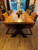Mangohout  Eettafel 240 cm x 100 cm, Ophalen, 200 cm of meer, 50 tot 100 cm, Zo goed als nieuw