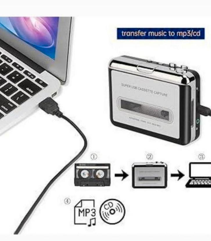 Cassette audio tapes digitaliseren CD MP3. USB Stick, Cd's en Dvd's, Cassettebandjes, Gebruikt, Origineel, Ophalen of Verzenden