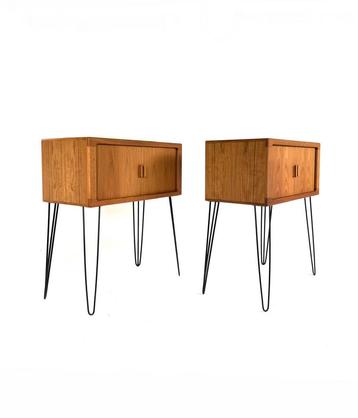 Set van 2 harpin wandkasten, Silkenborg Møbelfabrik ‘70 beschikbaar voor biedingen