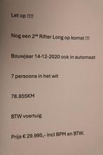 Peugeot Rifter Long 1.2 130PK Automaat Camera Carplay BTW !, Auto's, Peugeot, Stof, Gebruikt, Zwart, 1199 cc