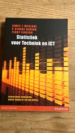 J.T MacClave - Statistiek voor Techniek en ICT, Ophalen, Zo goed als nieuw, J.T MacClave; G.P. Benson; T. Sincich, Nederlands