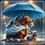 25x25cm Teckel Diamond painting, Ophalen of Verzenden, Nieuw, Knutselwerk