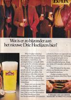 Retro reclame 1980 Drie hoefijzers bier net zo lekker, Overige typen, Ophalen of Verzenden