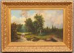 Boslandschap met Figuren - Emille Reffe, Antiek en Kunst, Kunst | Schilderijen | Klassiek, Ophalen