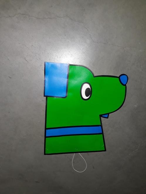 Papieren hond hoed met elastiek voor kinderen - NIEUW, Hobby en Vrije tijd, Feestartikelen, Nieuw, Ophalen of Verzenden