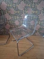 3x Transparante Ikea Tobias Stoelen met Chrome Onderstel, Huis en Inrichting, Ophalen, Drie