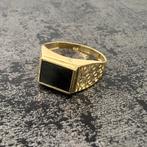 14k gouden zegelring ring onyx