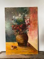 Brocante: Bloemen schilderij, oudje geen antiek, Antiek en Kunst, Curiosa en Brocante, Ophalen of Verzenden