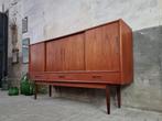 Deens Design Bar Dressoir | Jaren 60 Teak Kast Sideboard DM2, 150 tot 200 cm, 25 tot 50 cm, Glas, Gebruikt