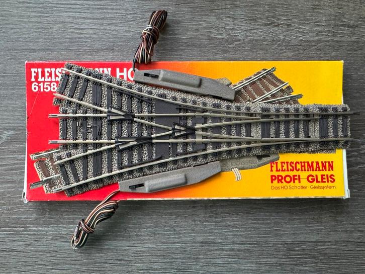 Fleischmann Profi rails, 3-weg wissel 6158, Hobby en Vrije tijd, Modeltreinen | H0, Gebruikt, Rails, Gelijkstroom, Fleischmann