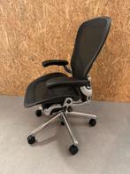 Herman Miller Aeron maat C met PostureFit, Huis en Inrichting, Bureaustoelen, Verzenden, Zwart, Zo goed als nieuw, Bureaustoel