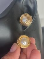 Vintage verguld 18kt oorbellen, Ophalen of Verzenden, Zo goed als nieuw, Goud, Goud