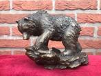 gedetailleerd bronzen beeld van een beer, Antiek en Kunst, Ophalen of Verzenden