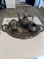 Dienblad met koffiepot, melkkan en suikerpot, Antiek en Kunst, Antiek | Tin, Ophalen