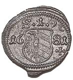 Neurenberg 1 pfennig 1681, Postzegels en Munten, Munten | Europa | Niet-Euromunten, Verzenden, Duitsland, Losse munt, Zilver