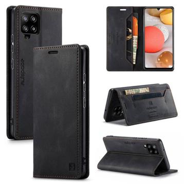 Luxe Flip Case met Kaarthouder voor Galaxy A42 5G _ Zwart beschikbaar voor biedingen