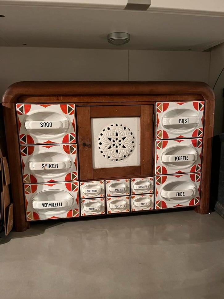 Antieke Kruiden/specerijenkast., Antiek en Kunst, Antiek | Keukenbenodigdheden, Ophalen