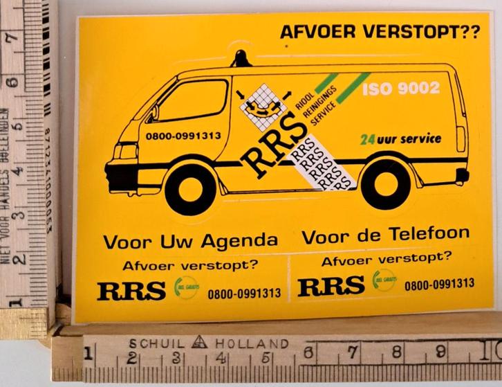 Vintage sticker busje volkswagenbusje? RRS afvoer verstopt?, Verzamelen, Stickers, Zo goed als nieuw, Ophalen of Verzenden