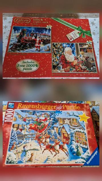 Kerstpuzzels, 3x 1000 stukjes  beschikbaar voor biedingen