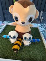 3 Knuffels wasbeer (42 + 14 cm), Ophalen of Verzenden, Zo goed als nieuw, Overige typen