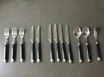 Bugatti zwarte bestekdelen (12), Ophalen of Verzenden, Gebruikt, Rvs of Chroom, Los bestek