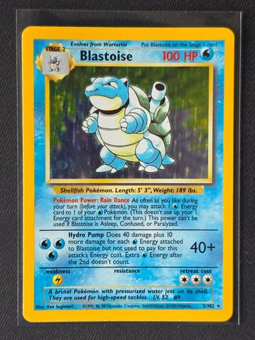 Pokémon Blastoise Base Set Unlimited 2/102 - Near Mint (NM) beschikbaar voor biedingen