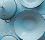 Wit servies Hutschenreuther CM relief rand zilveren bies, Ophalen of Verzenden