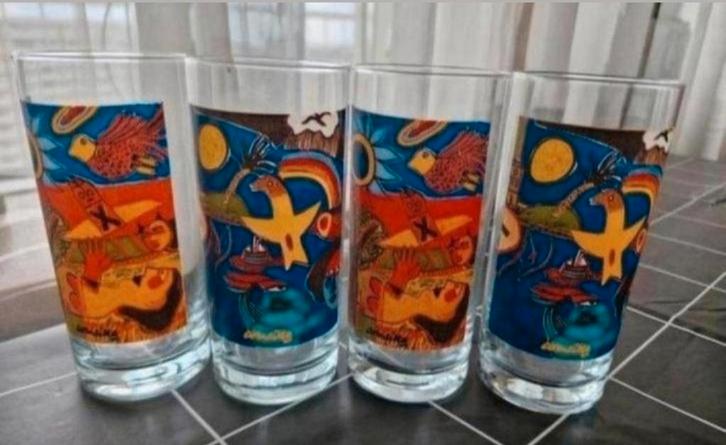 Vier Glazen Corneille, Verzamelen, Glas en Borrelglaasjes, Zo goed als nieuw, Ophalen of Verzenden