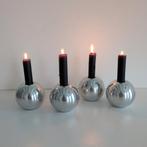4 vintage Ikea Nässjö kandelaars kaarsenhouders Bol, Gebruikt, Ophalen of Verzenden, Metaal, Kandelaar