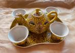 Chinees miniatuur theeservies, majolica, porselein, puntgaaf, Ophalen of Verzenden