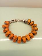 Trollbeads zilveren armband met oranje gordeldier, Sieraden, Tassen en Uiterlijk, Armbanden, Ophalen of Verzenden, Zo goed als nieuw