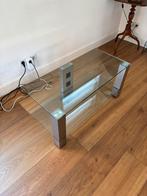 Sonorous TV meubel glas/aluminium - verrijdbaar, Ophalen, 50 tot 100 cm, 25 tot 50 cm, Glas