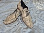Am. Schoenen Wit/Zwart Slangenprint Maat 44, Verzenden, Wit, Veterschoenen, Am.